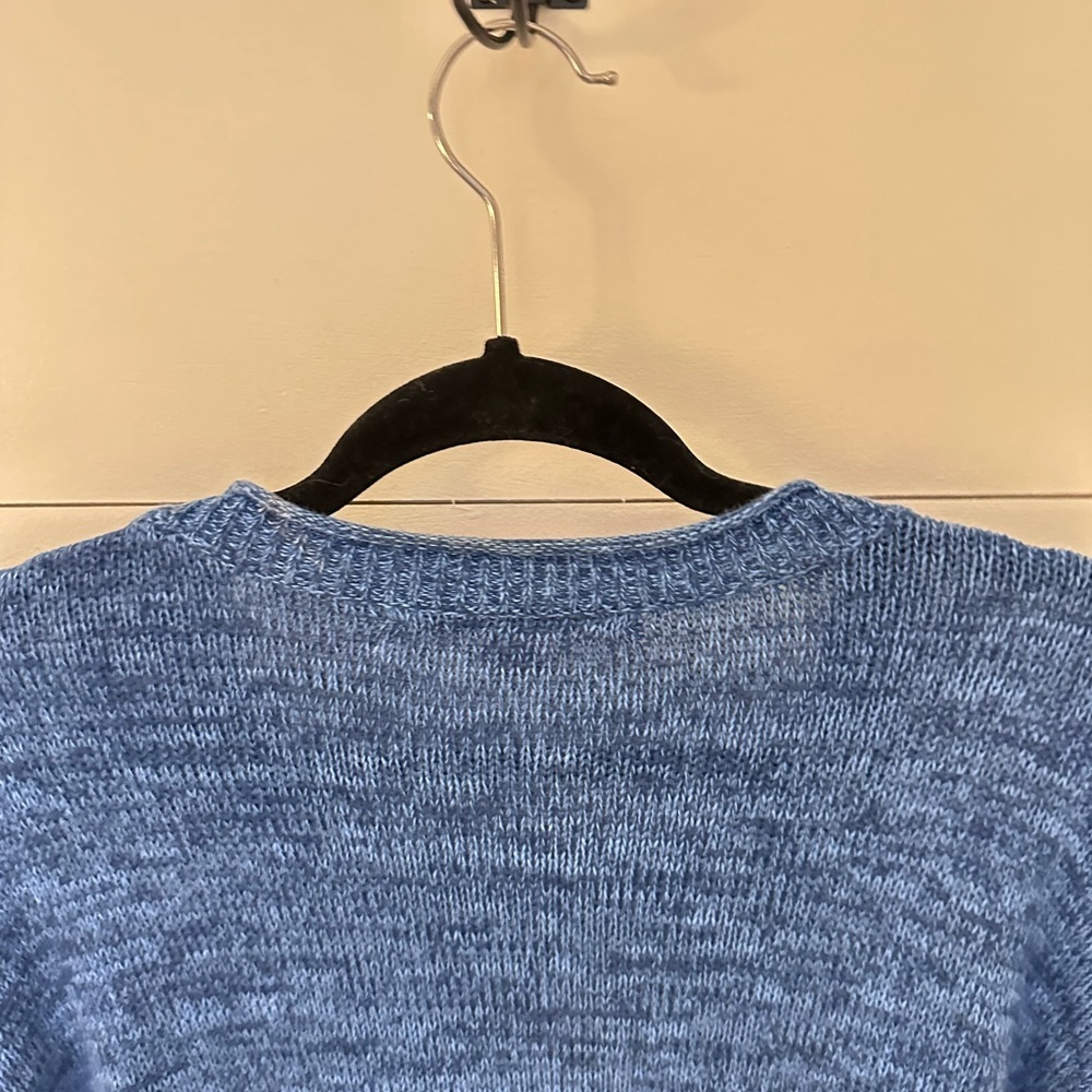 LILLY PULITZER XL Bayport blue cotton crew neck softcore woman sweater old money - Picture 10 of 13